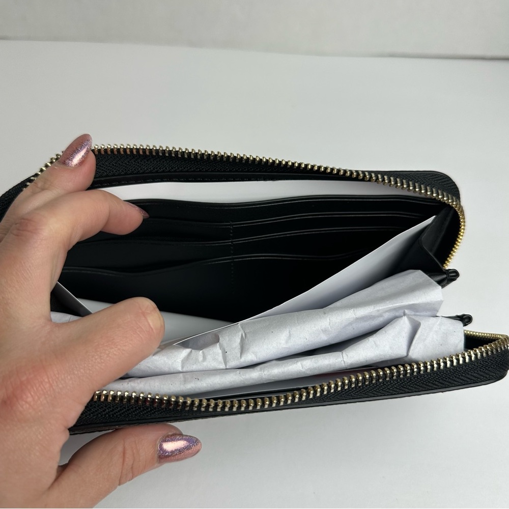 Kate Spade NWT Leila Pebble Leather Large Continental Wallet Black - Picture 6 of 16
